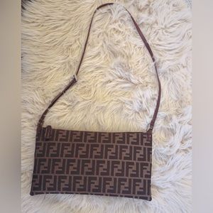 ❌SOLD❌Fendi Zucca shoulder bag + Fendi coin case